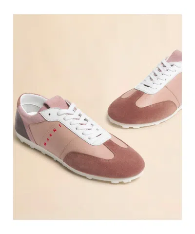 Marni Leather Sneaker In Multi