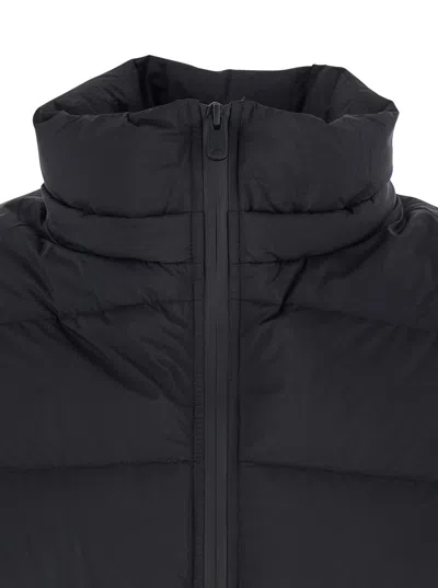 Tatras Domiziano Black Down Jacket With Fixed Hood And Logo Patch On The Sleeve In Tech Fabric Man In Black