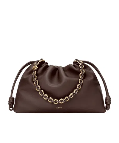Loewe Large Flamenco Purse In Mellow Nappa Lambskin In Brown