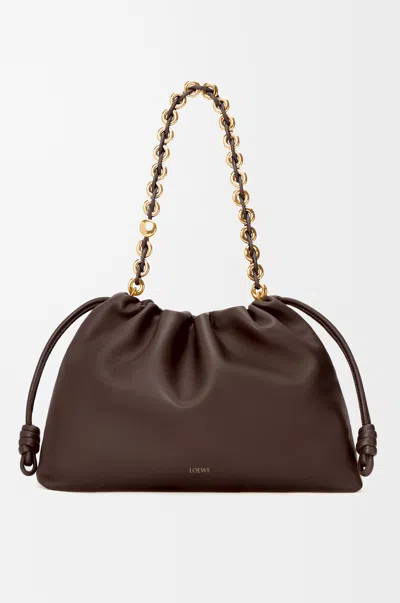 Loewe Large Flamenco Purse In Mellow Nappa Lambskin In Brown