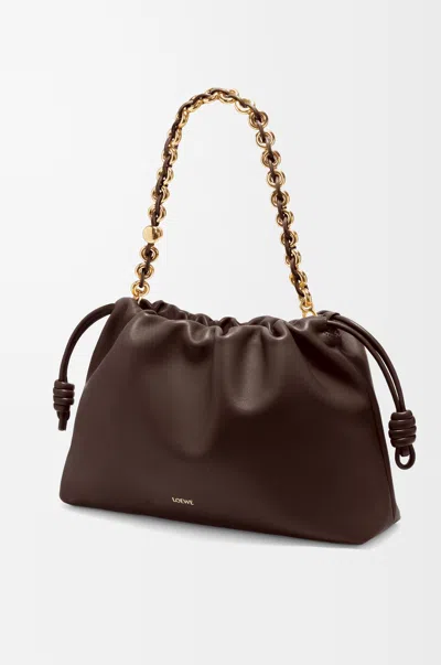 Loewe Large Flamenco Purse In Mellow Nappa Lambskin In Brown
