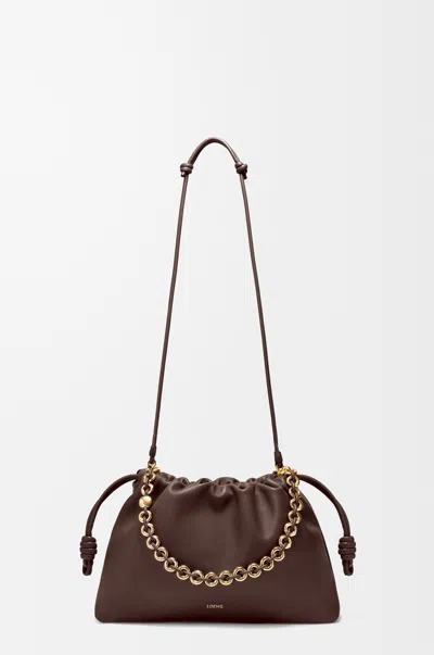 Loewe Large Flamenco Purse In Mellow Nappa Lambskin In Brown