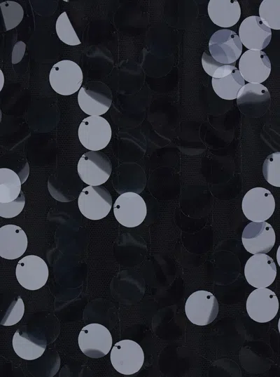 Semicouture Black Skirt With All-over Sequins In Tech Fabric Woman In Black