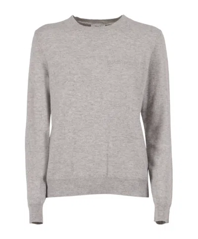 Peserico Soft Knitted Sweater With Crew Neckline In Gray