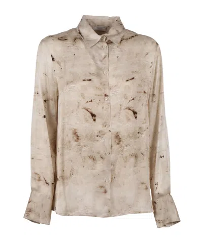 Peserico Flowing Blouse In Light Beige In Neutral