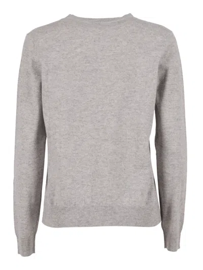 Peserico Soft Knitted Sweater With Crew Neckline In Gray