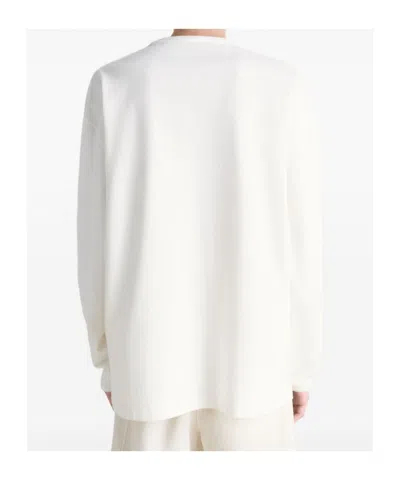 Lemaire White Cotton Long-sleeve T-shirt With Minimalist Design