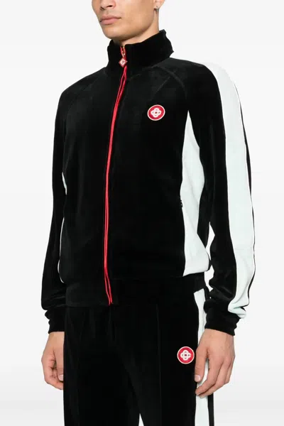 Casablanca High Collar Sweatshirt Featuring Contrast Panels In Black