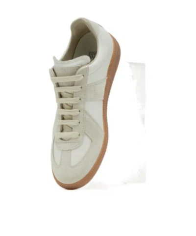 Maison Margiela Bicolor Leather Replica Sneakers In White