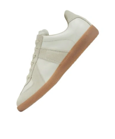 Maison Margiela Bicolor Leather Replica Sneakers In White