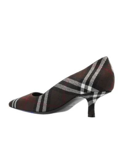 Burberry 25mm Check Dame Wool Pointed-toe Pumps In Brown