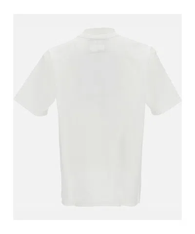 Junya Watanabe Cotton Jersey T-shirt With Screen-printed Graphic In White
