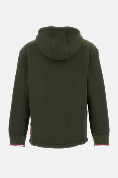 Thom Browne Men Green Textured Hoodie, S Luxury Sweatshirts & Hoodies For Men Darveys In Green