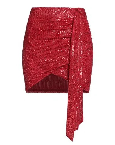 Silvian Heach Woman Mini Skirt Red Size 6 Polyester In Red
