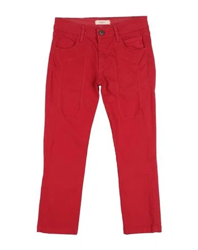 Jeckerson Toddler Boy Pants Red Size 7 Cotton, Elastane In Red