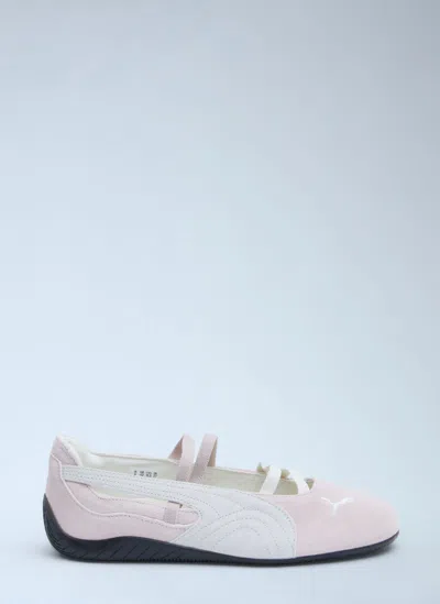 Puma Speedcat Leather Ballerina Flats In Pink