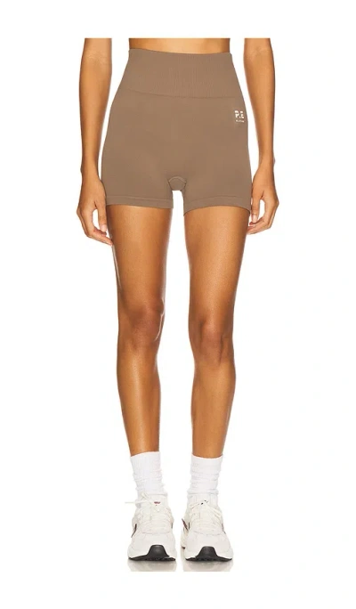 P.e Nation Restore Seamless 2.5 Inch Bike Short In Neutral