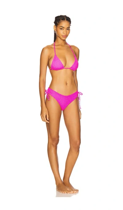 Niihai Dots Bikini Set In Pink