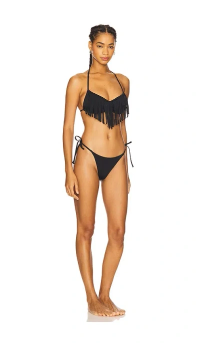 Niihai Fringe Bikini Set In Black