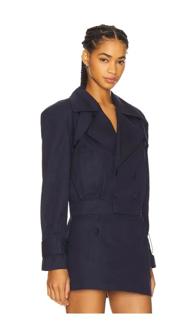 For Love & Lemons Oversized Jacket In Blue