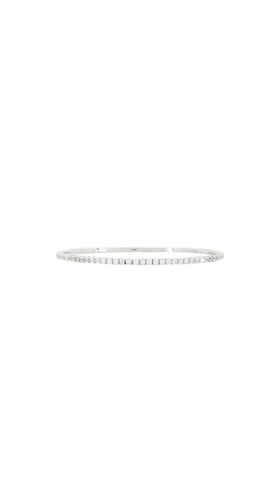 Shashi Micro Pave Hinge Bangle In White