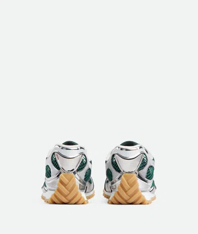 Bottega Veneta Dynamic Orbit Sneakers Featuring Mesh Panels In Green