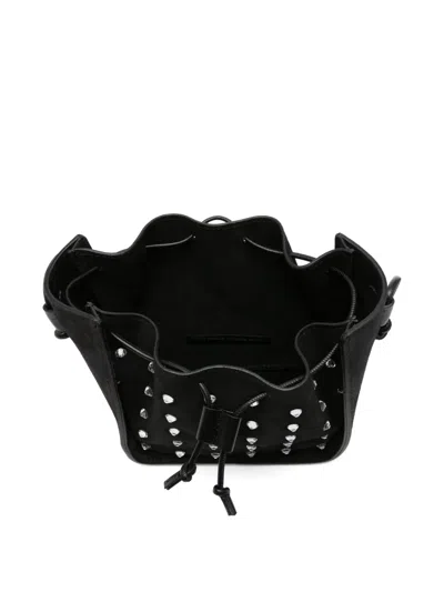 Forte Forte My Pepita Crystal-embellished Bucket Bag In Black