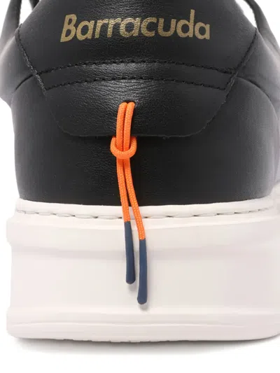 Barracuda Leather Lace-up Sneakers In Black