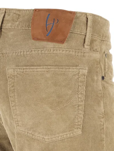 Hand Picked Ravello Corduroy Trousers In Neutral