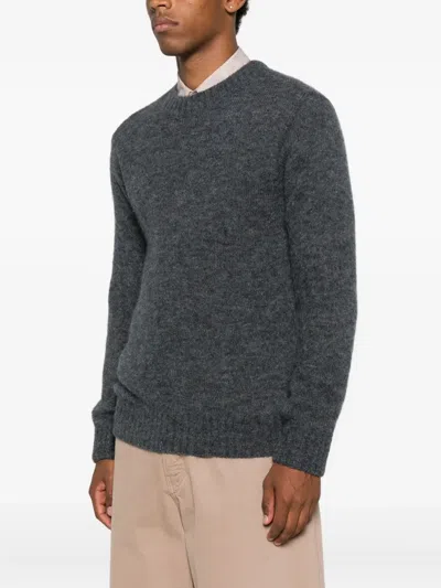 Apc A.p.c. A.p.c. Lucas Alpaca Blend Crew Neck Sweater In Gray