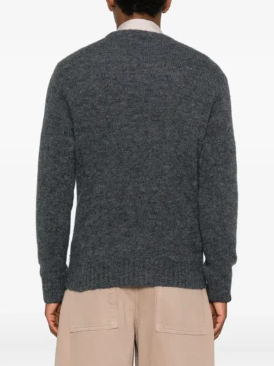 Apc A.p.c. A.p.c. Lucas Alpaca Blend Crew Neck Sweater In Gray