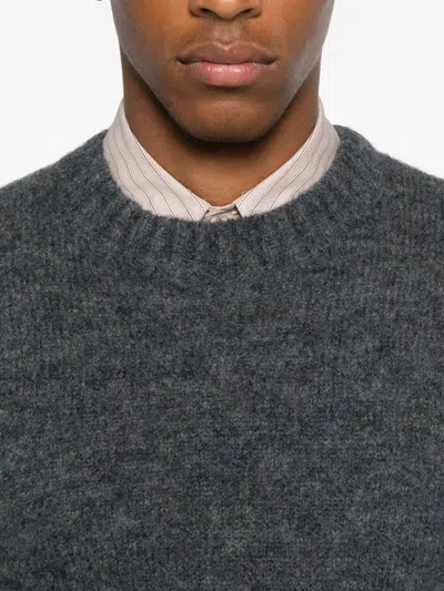 Apc A.p.c. A.p.c. Lucas Alpaca Blend Crew Neck Sweater In Gray