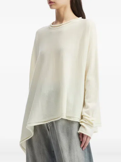 Y's Asymmetric Sweater In Neutral