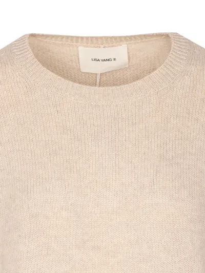 Lisa Yang Crew-neck Cashmere Sweater In Neutral