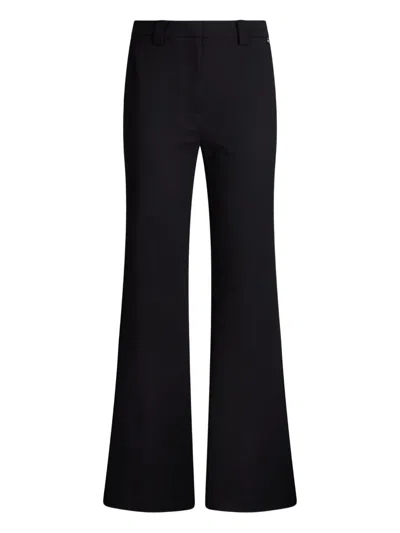 Liu •jo High-waisted Wide-leg Trousers With Concealed Closure In Black
