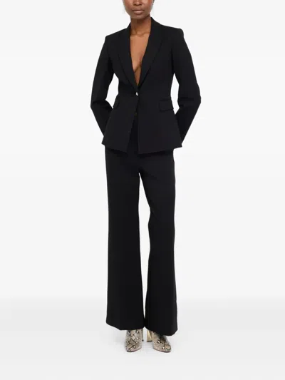 Liu •jo High-waisted Wide-leg Trousers With Concealed Closure In Black