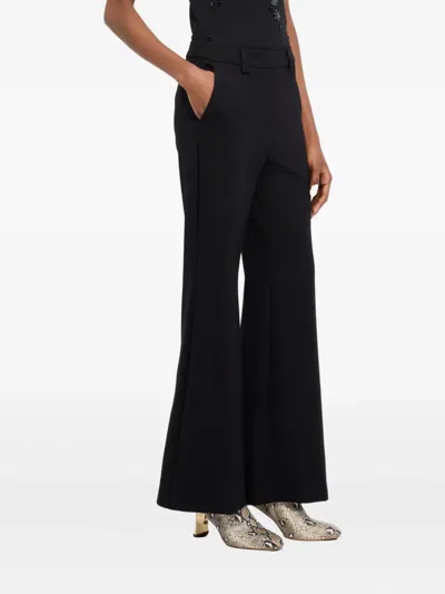 Liu •jo High-waisted Wide-leg Trousers With Concealed Closure In Black