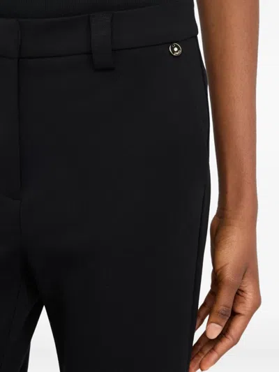 Liu •jo High-waisted Wide-leg Trousers With Concealed Closure In Black