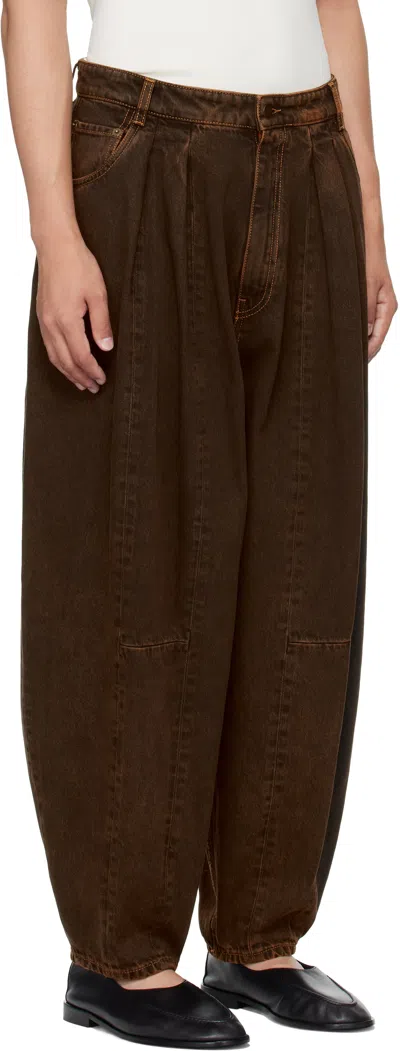 Hed Mayner Non-stretch Jeans In Brown