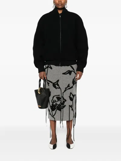 Jacquemus Bomber Le Blouson Pilu Negra Zip In Black