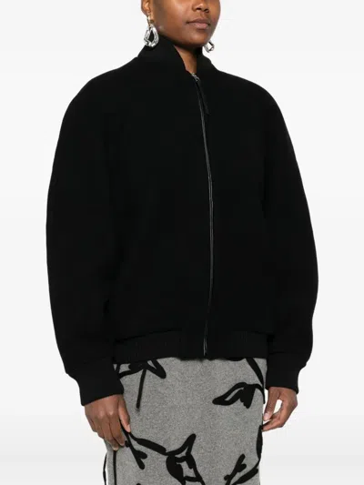 Jacquemus Bomber Le Blouson Pilu Negra Zip In Black