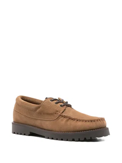 Copenhagen Suede Lace-up Loafers In Brown
