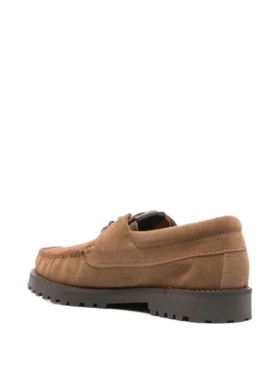 Copenhagen Suede Lace-up Loafers In Brown