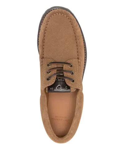 Copenhagen Suede Lace-up Loafers In Brown