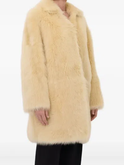 Loulou De Saison Ruben Spread-collar Lamb-fur Coat In Animal Print