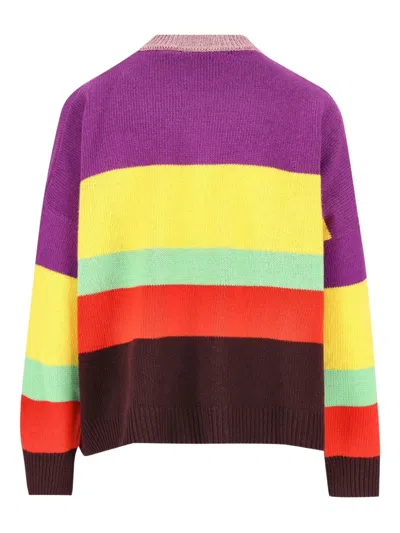 Giada Benincasa Striped Embroidered Sweater In Multi