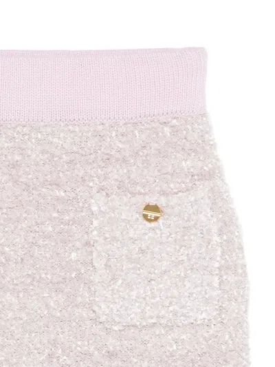 Elisabetta Franchi La Mia Bambina Bouclé Skirt In Multi