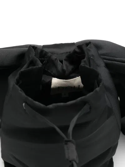 Douuod Bow-detail Drawstring Bag In Black
