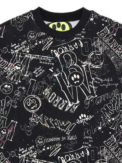 Barrow Graffiti-print Sweatshirt In Black