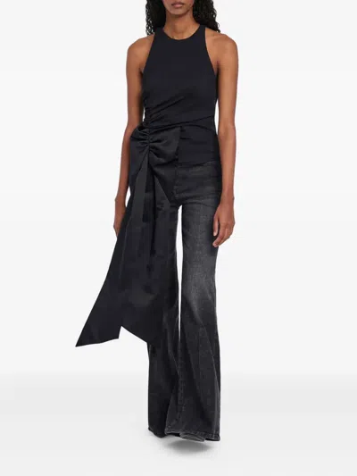 Dorothee Schumacher Bow-detail Draped Top In Black